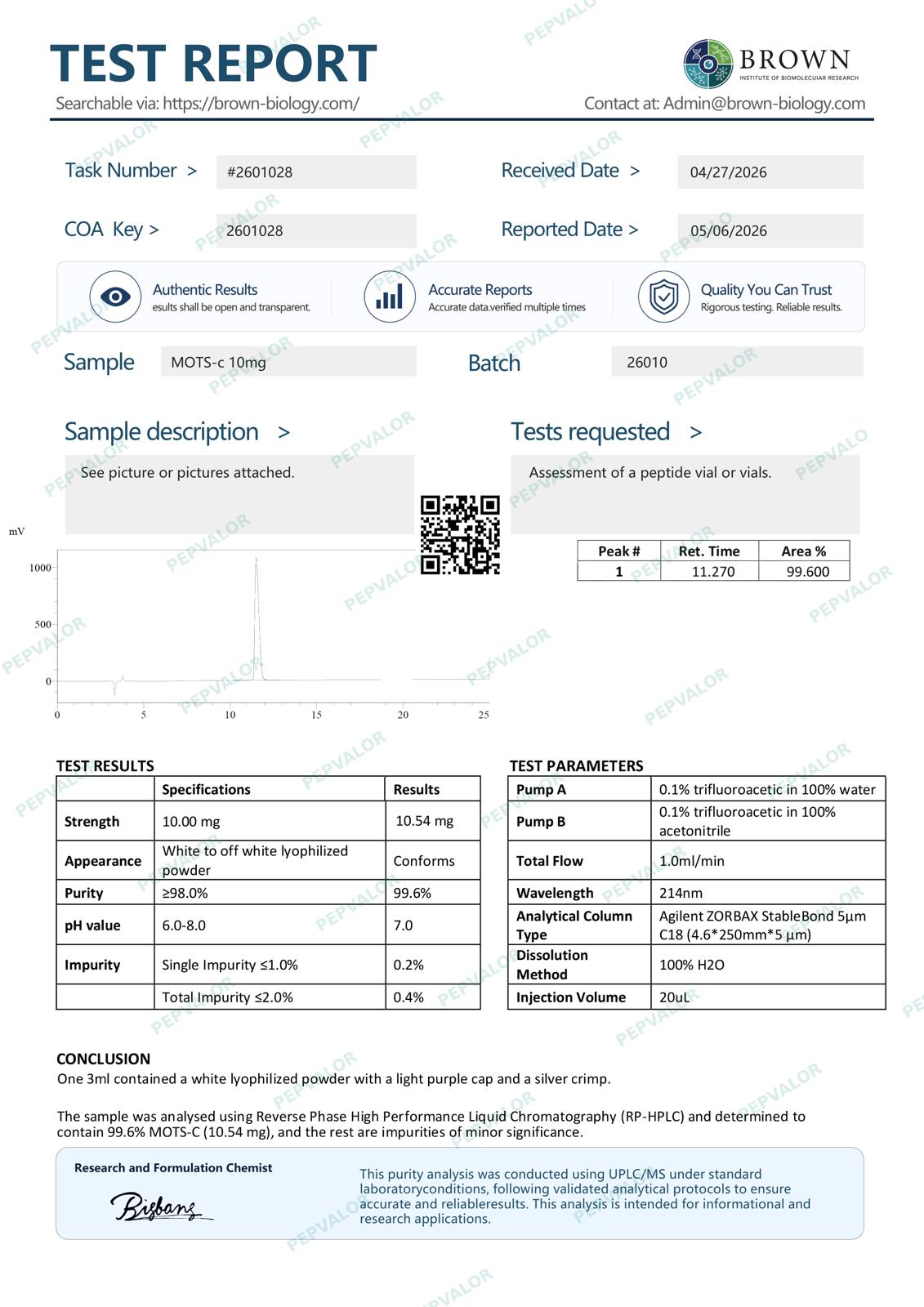 MOTS-c 40mg | Research Peptide